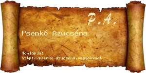 Psenkó Azucséna névjegykártya